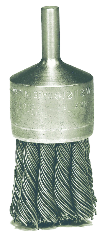 1-1/8'' Diameter - Knot Type Steel Wire End Brush - Americas Tooling