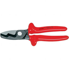 Cable Cutter: Plastic Handle 1.3″ Jaw Width, Diagonal Oval Head