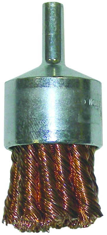 1-1/8" Knot Wire End Brush - .020; Bronze - Non-Sparking Wire Wheel - Americas Tooling