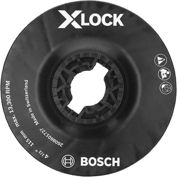 Bosch - Disc Backing Pads Backing Pad Type: Disc Backing Pad Pad Diameter (Inch): 4-1/2 - Americas Tooling