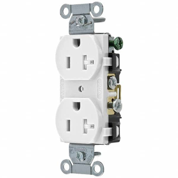 Bryant Electric - Straight Blade Receptacles Receptacle Type: Duplex Receptacle Grade: Commercial - Americas Tooling