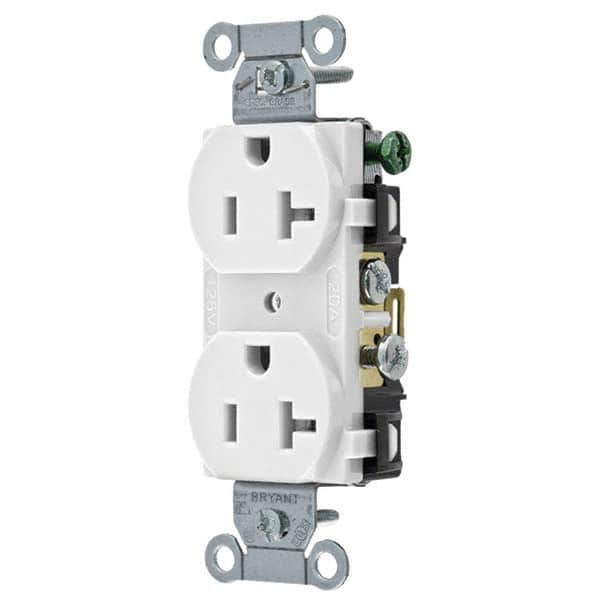 Bryant Electric - Straight Blade Receptacles Receptacle Type: Duplex Receptacle Grade: Commercial - Americas Tooling