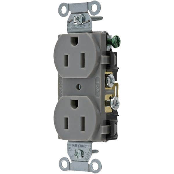 Bryant Electric - Straight Blade Receptacles Receptacle Type: Duplex Receptacle Grade: Commercial - Americas Tooling