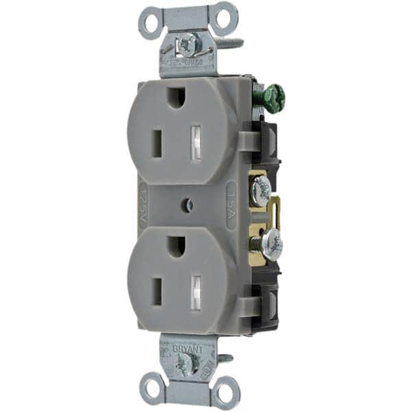 Bryant Electric - Straight Blade Receptacles Receptacle Type: Duplex Receptacle Grade: Commercial - Americas Tooling