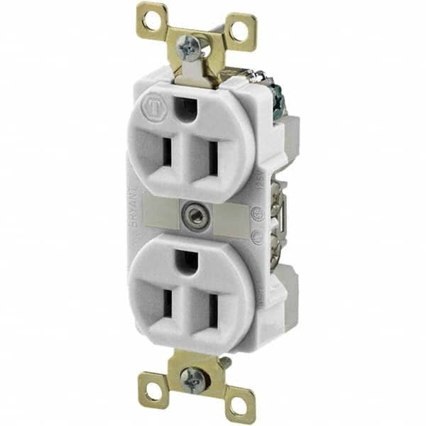 Bryant Electric - Straight Blade Receptacles Receptacle Type: Duplex Receptacle Grade: Industrial - Americas Tooling