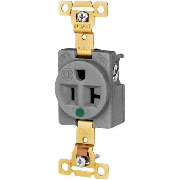 Bryant Electric - Straight Blade Receptacles Receptacle Type: Single Receptacle Grade: Hospital - Americas Tooling