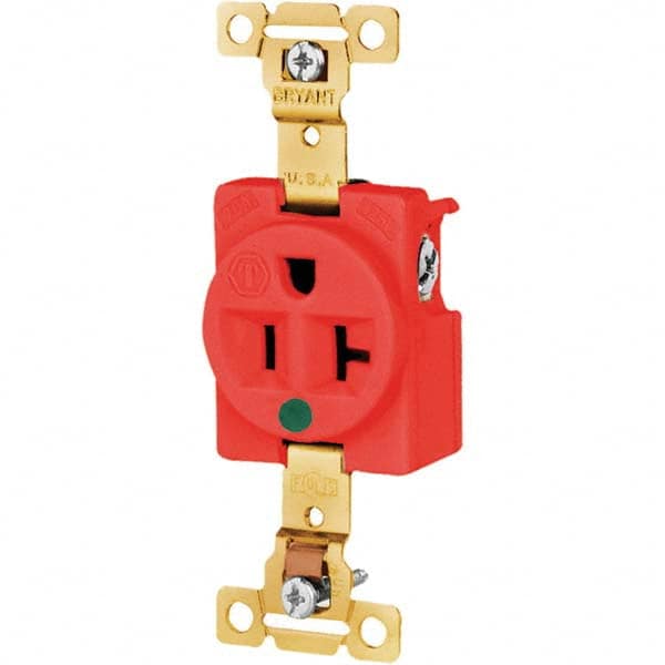 Bryant Electric - Straight Blade Receptacles Receptacle Type: Single Receptacle Grade: Hospital - Americas Tooling