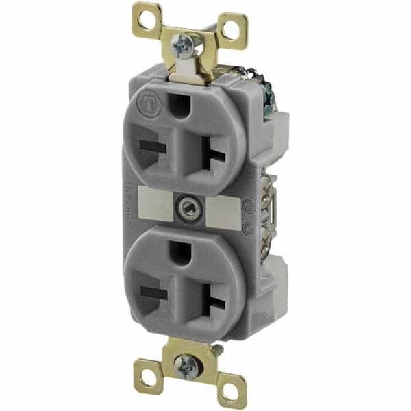 Bryant Electric - Straight Blade Receptacles Receptacle Type: Duplex Receptacle Grade: Industrial - Americas Tooling