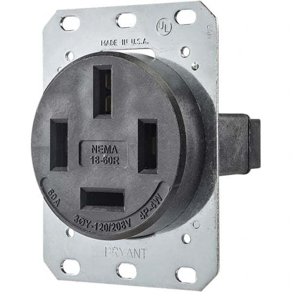 Bryant Electric - Straight Blade Receptacles Receptacle Type: Single Receptacle Grade: Industrial - Americas Tooling