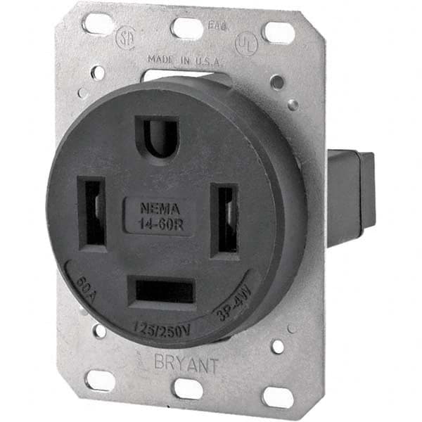 Bryant Electric - Straight Blade Receptacles Receptacle Type: Single Receptacle Grade: Industrial - Americas Tooling