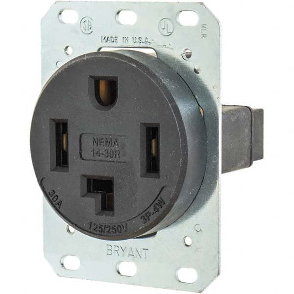 Bryant Electric - Straight Blade Receptacles Receptacle Type: Single Receptacle Grade: Industrial - Americas Tooling