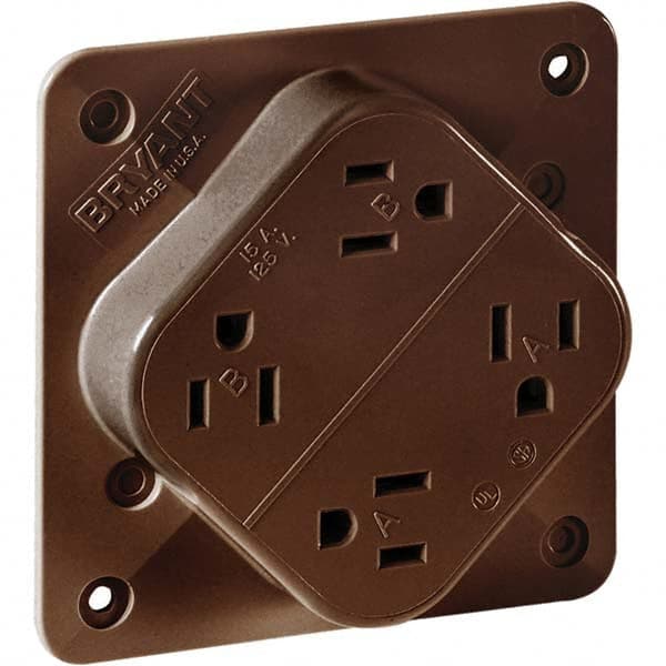 Bryant Electric - Straight Blade Receptacles Receptacle Type: Fourplex Receptacle Grade: Industrial - Americas Tooling