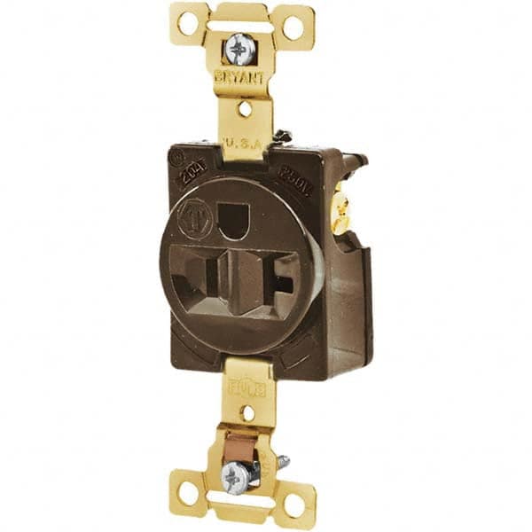 Bryant Electric - Straight Blade Receptacles Receptacle Type: Single Receptacle Grade: Industrial - Americas Tooling