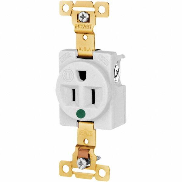 Bryant Electric - Straight Blade Receptacles Receptacle Type: Single Receptacle Grade: Hospital - Americas Tooling