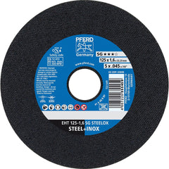 PFERD - Cutoff Wheels; Tool Compatibility: Angle Grinder ; Wheel Diameter (Inch): 5 ; Wheel Thickness (Inch): 0.0450 ; Abrasive Material: Aluminum Oxide ; Maximum RPM: 12200.000 ; Grit: 46 - Exact Industrial Supply