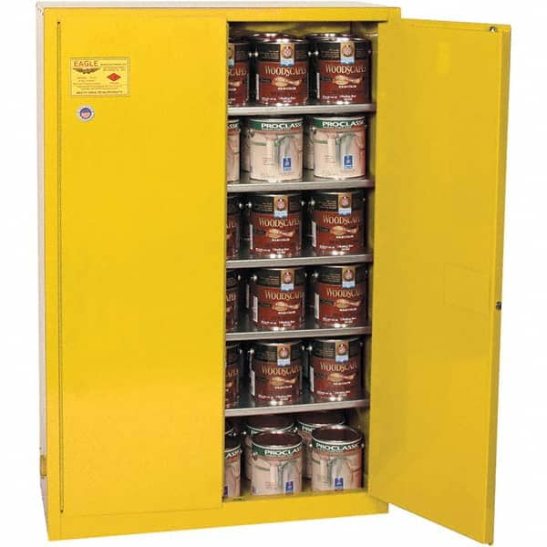 Eagle - Safety Cabinets Hazardous Chemical Type: Flammable and Combustible Liquids Color: Yellow - Americas Tooling