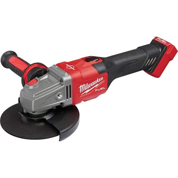 Milwaukee Tool - 4-1/2 - 6" Wheel Diam, 9,000 RPM, Cordless Angle & Disc Grinder - 5/8-11 Spindle, 18 Volts, Side Exhaust - Americas Tooling