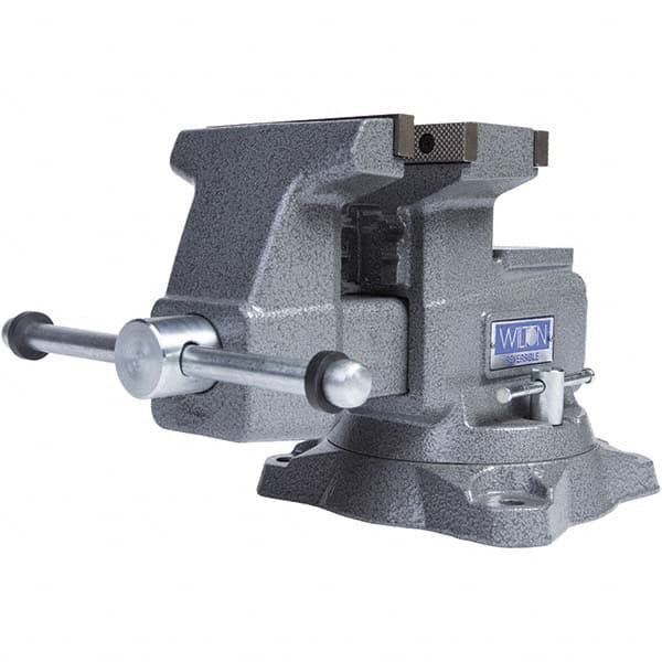 Wilton - Bench & Pipe Combination Vises Jaw Width (Inch): 5-1/2 Jaw Opening Capacity (Inch): 6-3/4 (Regular); 10-3/4 (Reversed) - Americas Tooling