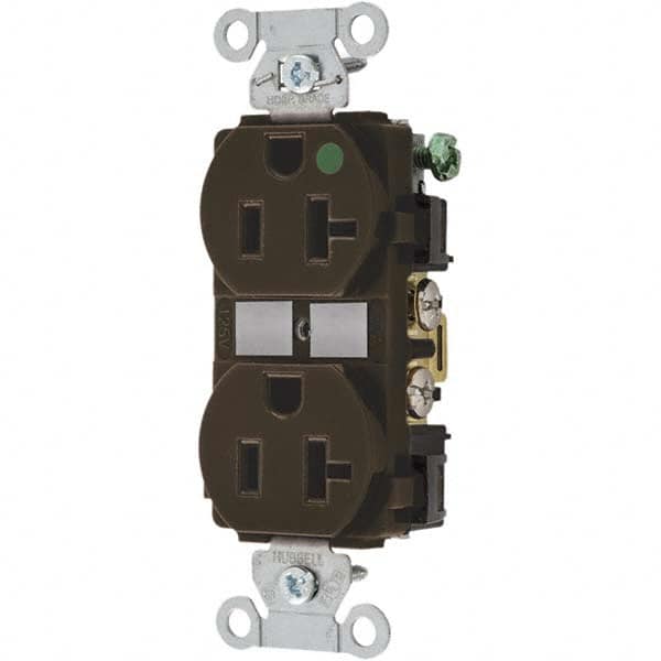 Hubbell Wiring Device-Kellems - 125V 20A NEMA 6-20R Hospital Grade White Straight Blade Duplex Receptacle - Americas Tooling