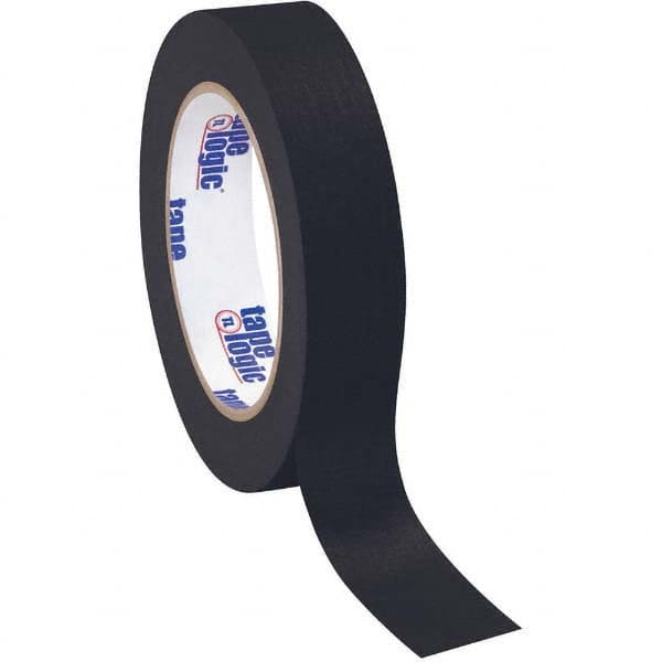 Tape Logic - Pack of (12), 60 Yd Rolls 1" Black Crepe Paper Masking Tape - Americas Tooling