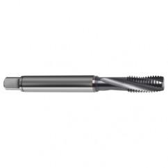 M5x0.80 4HX 3-Flute Cobalt Semi-Bottoming 15 degree Spiral Flute Tap-TiCN - Americas Tooling