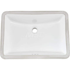 Sinks; Type: Undermount Sink; Outside Length: 16-1/4; Outside Width: 19-1/4; Outside Height: 7-3/16; Inside Length: 14; Inside Width: 17; Depth (Inch): 5-1/2; Number of Compartments: 1.000; Includes Items: Sink Only; Material: Vitreous China; Minimum Orde