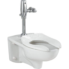 Toilets; Type: Toilet with Selectronic Exposed Battery Flush Valve; Bowl Shape: Elongated; Mounting Style: Wall; Gallons Per Flush: 1.6; Overall Height: 29-5/8; Overall Width: 14; Overall Depth: 26; Rim Height: 15; Trapway Size: 2-1/8; Rough In Size: 12.0