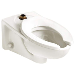 Toilets; Type: Top Spud Toilet Bowl; Bowl Shape: Elongated; Mounting Style: Wall; Gallons Per Flush: 1.6; Overall Height: 15; Overall Width: 14; Overall Depth: 26; Rim Height: 15; Trapway Size: 2-1/8; Rough In Size: 12.00; Material: Vitreous China; Color: