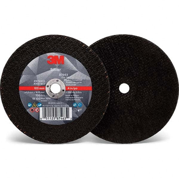 3M - 4 x 0.05, 3/8" Hole 60 Grit Ceramic Cutoff Wheel - Americas Tooling