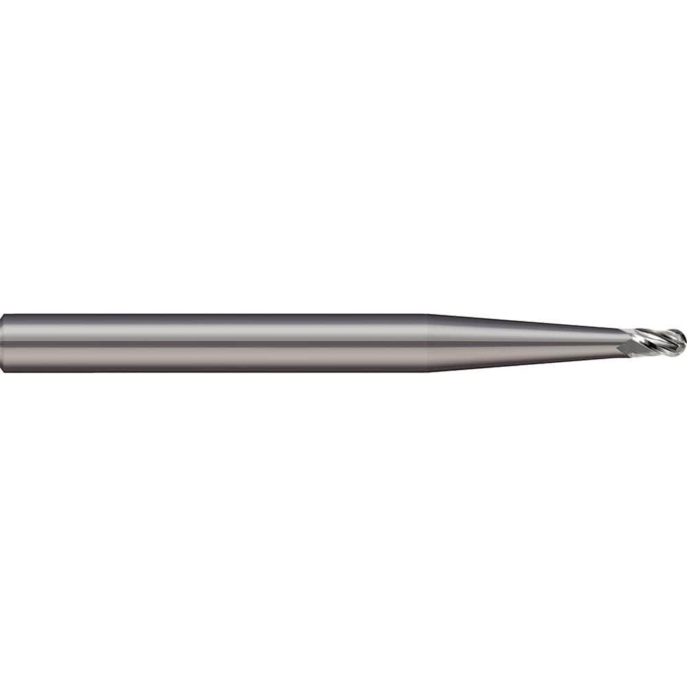 Micro 100 - Ball End Mills; Mill Diameter (Inch): 3/32 ; Mill Diameter (Decimal Inch): 0.0937 ; Number of Flutes: 2 ; Length of Cut (Inch): 3/8 ; Length of Cut (Decimal Inch): 0.3750 ; Material: Solid Carbide - Exact Industrial Supply