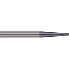 Micro 100 - 1/16" Diam, 0.188" LOC, 2 Flute Solid Carbide Ball End Mill - Exact Industrial Supply