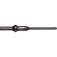 Mayhew - 1/4" Head Width, 6" OAL, Roll Pin Punch - Round Drive, Round Shank, Steel - Americas Tooling