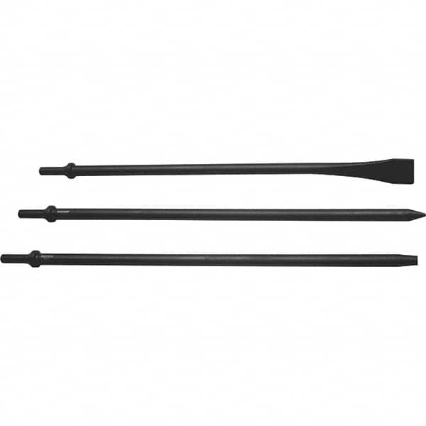 Mayhew - 1-1/8" Head Width, 18" OAL, Long Punch & Scraper Set - Round Drive, Round Shank, Steel - Americas Tooling