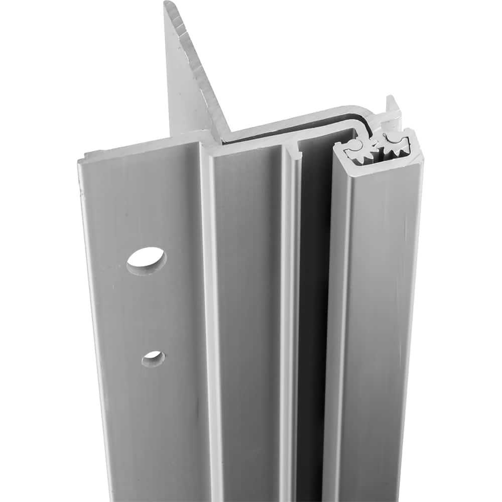 Stanley - Continuous Hinges; Type: Half Surface ; Mount Type: Half Surface ; Overall Length (Inch): 95; 95 ; Hinge Material: Aluminum ; Width (Decimal Inch): 5.3125 ; Thickness (Decimal Inch): 0.1120 - Exact Industrial Supply