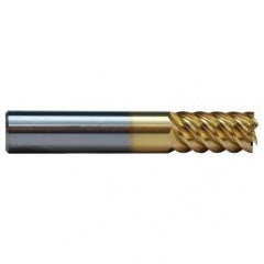 7/16 TuffCut SS 6 Fl High Helix TiN Coated Non-Center Cutting End Mill - Americas Tooling