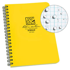 Rite in the Rain - Note Pads, Writing Pads & Notebooks; Writing Pads & Notebook Type: Spiral Bound Notebook ; Size: 4-5/8 x 7 ; Number of Sheets: 32 ; Color: Yellow ; Additional Information: Weatherproof - Exact Industrial Supply