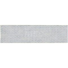 Wet Mop Pad: Hook & Loop, White & Blue Mop, Microfiber & Foam