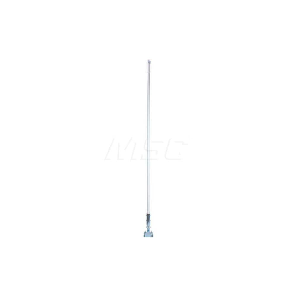 Mop Handles; For Use With: Dust Mops; Connection Type: Clip-On; Handle Type: Clip-On; Handle Length (Inch): 60; Handle Material: Fiberglass; Handle Style: No; Color: White; Connector Material: Steel; Handle Length: 60; Telescoping: No