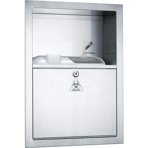 ASI-American Specialties, Inc. - Sharps Container Cabinets : Recessed Color: Silver - Americas Tooling