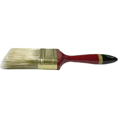 Weiler - 4" Flat Nylon/Polyester Varnish Brush - 3" Bristle Length, 8" Poly Foam Handle - Americas Tooling