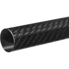 USA Sealing - 5/8" ID x 3/4" OD, 72" Long, Black Carbon Fiber (Twill Weave) Round Tube - Americas Tooling