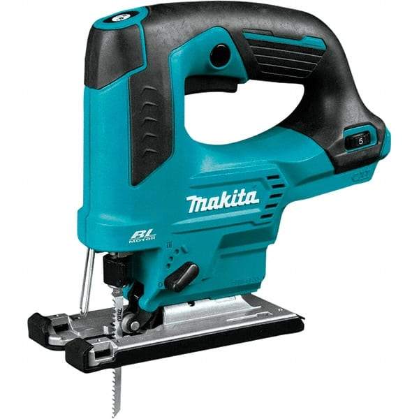 Makita - 12 Volt, 3,000 SPM, 7/8" Stroke Length, Lithium-Ion Cordless Jigsaw - 90° Cutting Angle, Series 12V MAX - Americas Tooling