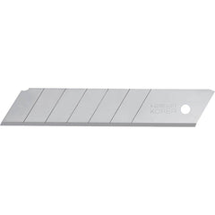 Komelon - Knife Blades; Type: Snap-Off Blade ; Blade Length (mm): 25.0000 ; Overall Length (mm): 25.0000 ; Number of Blades: 10 ; Color: Silver - Exact Industrial Supply