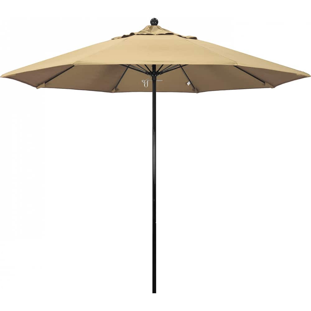 California Umbrella - Patio Umbrellas; Umbrella Diameter (Inch): 108 ; Height (Feet): 8.750 ; Fabric Color: Pacifica Beige ; Base Included: No ; Frame Material: Aluminum ; Frame Color: Black - Exact Industrial Supply