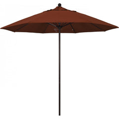 California Umbrella - Patio Umbrellas; Umbrella Diameter (Inch): 108 ; Height (Feet): 8.583 ; Fabric Color: Terracotta ; Base Included: No ; Frame Material: Aluminum ; Frame Color: Bronze - Exact Industrial Supply