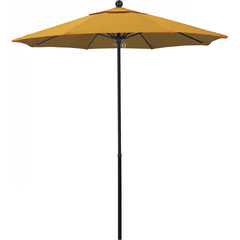 California Umbrella - Patio Umbrellas; Umbrella Diameter (Inch): 90 ; Height (Feet): 7.750 ; Fabric Color: Pacifica Yellow ; Base Included: No ; Frame Material: Fiberglass-reinforced Nylon ; Frame Color: Black - Exact Industrial Supply