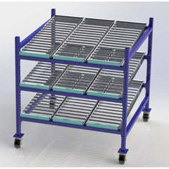 UNEX Manufacturing - Steel Shelving Type: Mobile Gravity Rack Starter or Add-On: Starter Unit - Americas Tooling