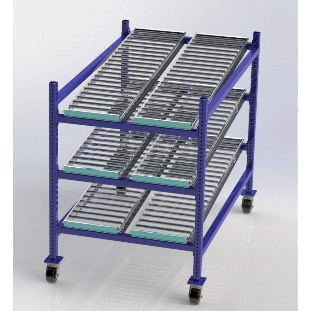 UNEX Manufacturing - Steel Shelving Type: Mobile Gravity Rack Starter or Add-On: Starter Unit - Americas Tooling