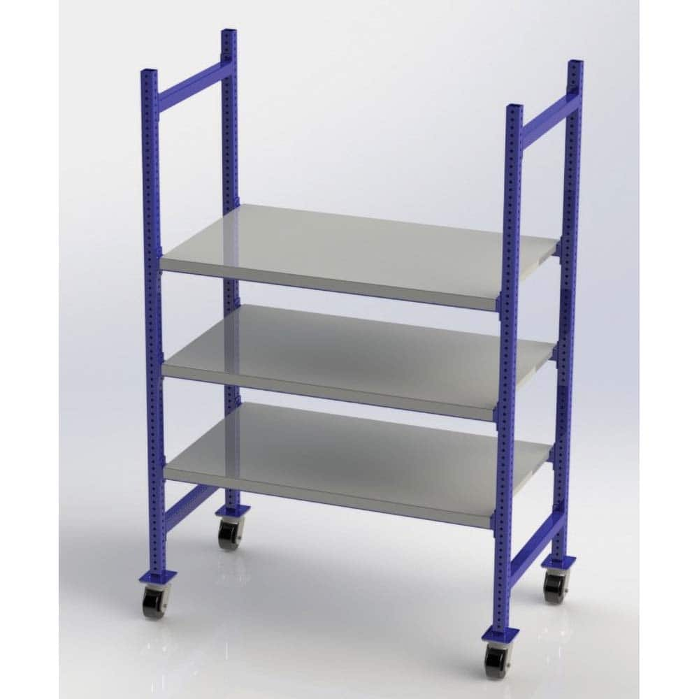 UNEX Manufacturing - Steel Shelving Type: Mobile Pick Tray Rack Starter or Add-On: Starter Unit - Americas Tooling