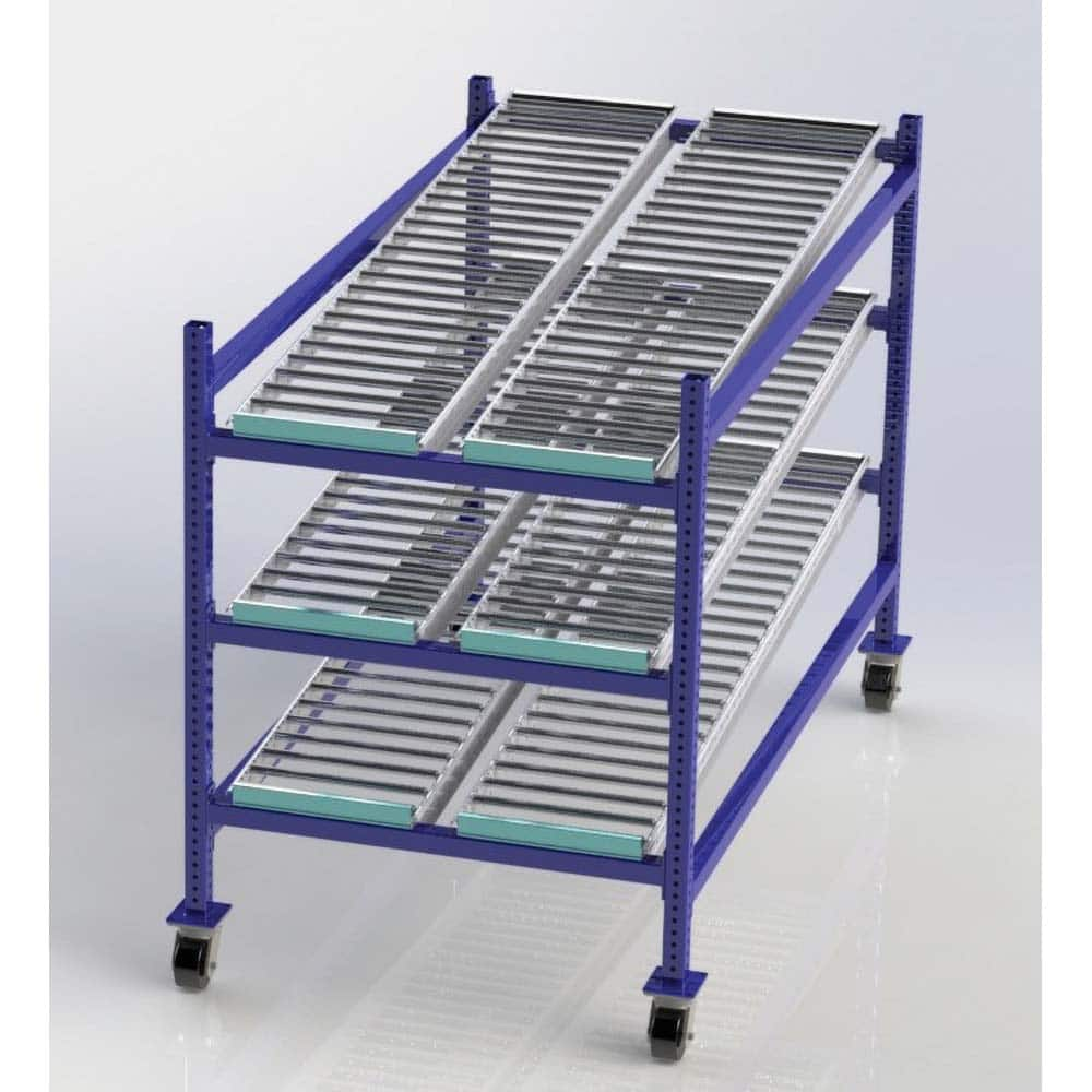 UNEX Manufacturing - Steel Shelving Type: Mobile Gravity Rack Starter or Add-On: Starter Unit - Americas Tooling